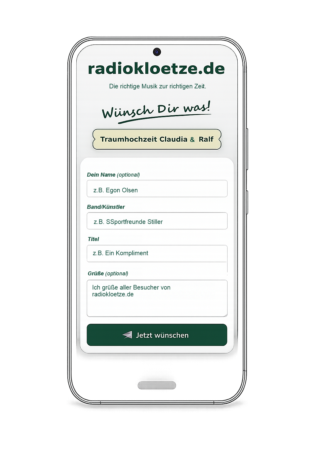 Wunsch-App von radiokloetze.de